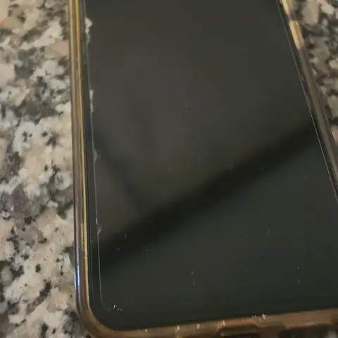 iPhone con funda protectora dorada